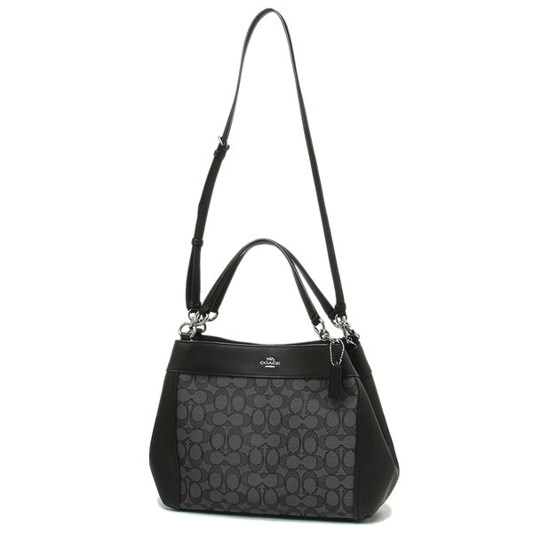 Coach Shoulder Bag With Gift Bag Small Lexy Shoulder Bag In Signature Jacquard Black Smoke / Silver # F29548