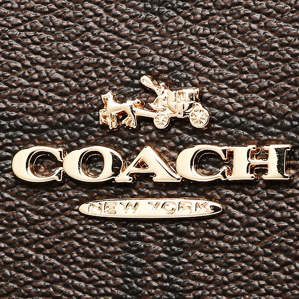 Coach Signature City Zip Tote Shoulder Bag Brown / Fuchsia / Gold # F36876