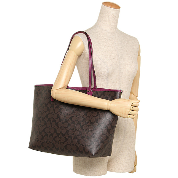 Shop Coach Reversible City Tote In Signature Canvas (F36658) by mishuglay