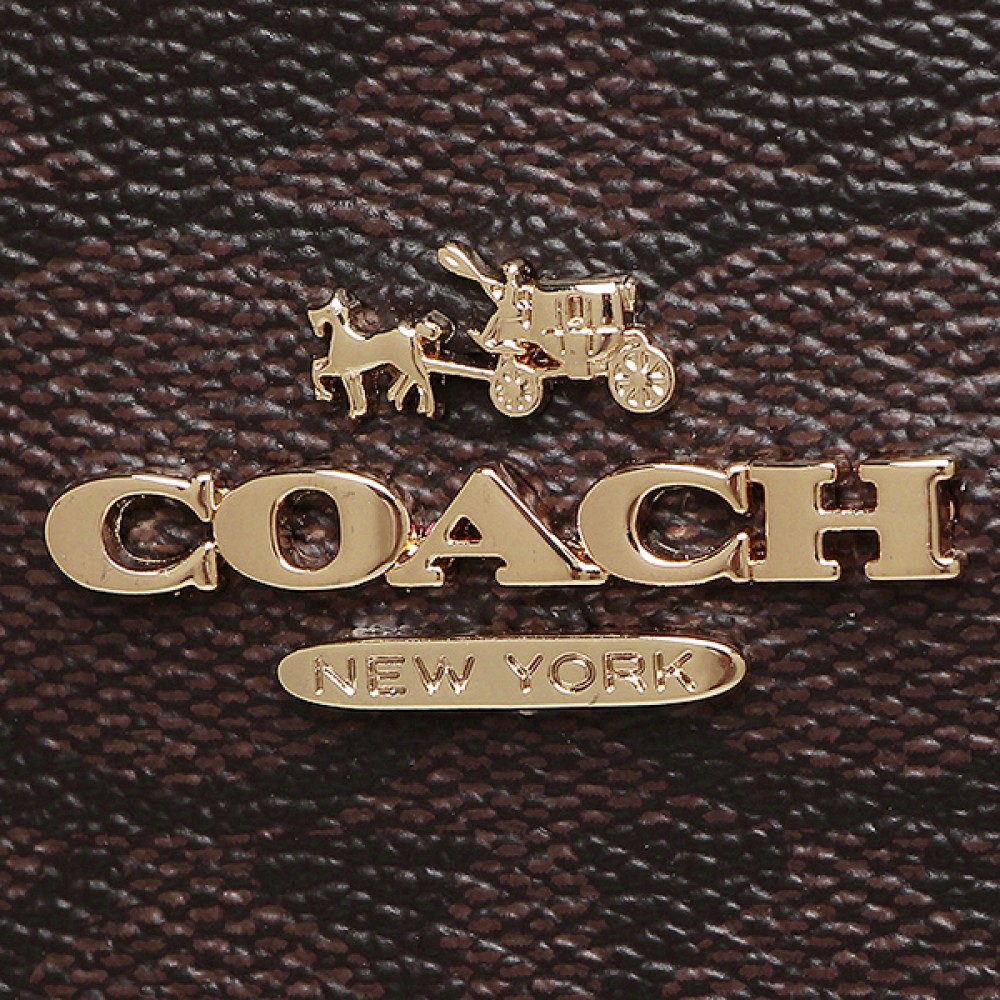 Coach Signature Reversible City Tote Shoulder Bag Brown / Fuchsia / Gold # F36658