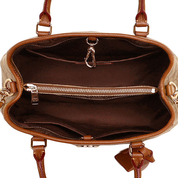 Coach Signature Small Margot Carryall Crossbody Bag Saddle Brown / Khaki # F34608