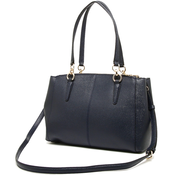 Coach Small Christie Carryall In Crossgrain Leather Crossbody Bag Midnight Blue # F57520