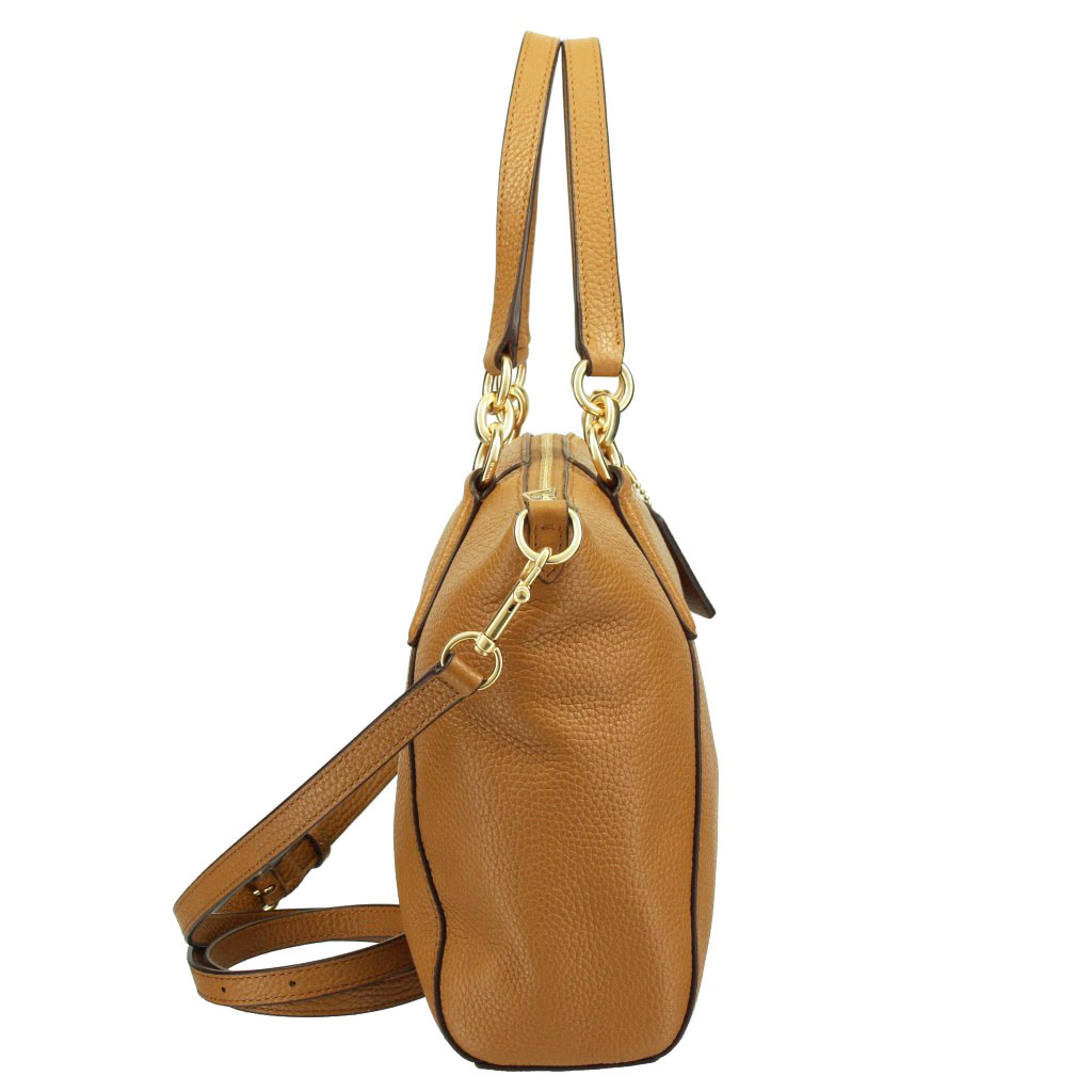 Coach Small Kelsey Satchel Light Saddle Brown Brown # F28993