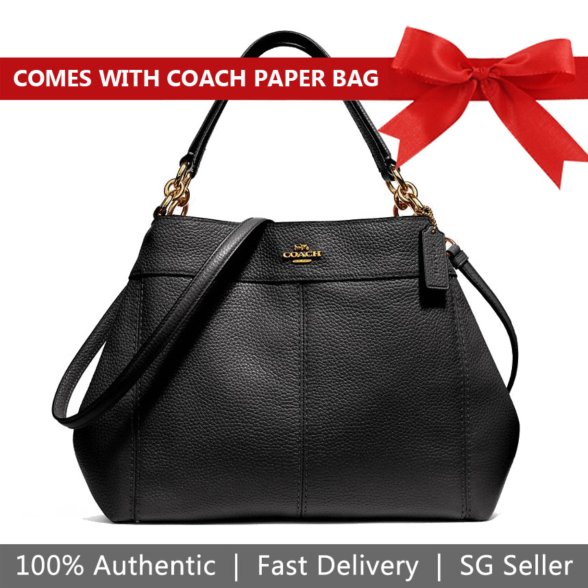Coach Small Lexy Shoulder Bag Black / Gold # F28992