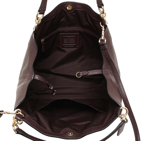 Coach Small Lexy Shoulder Bag Gold / Oxblood 1 # F23537