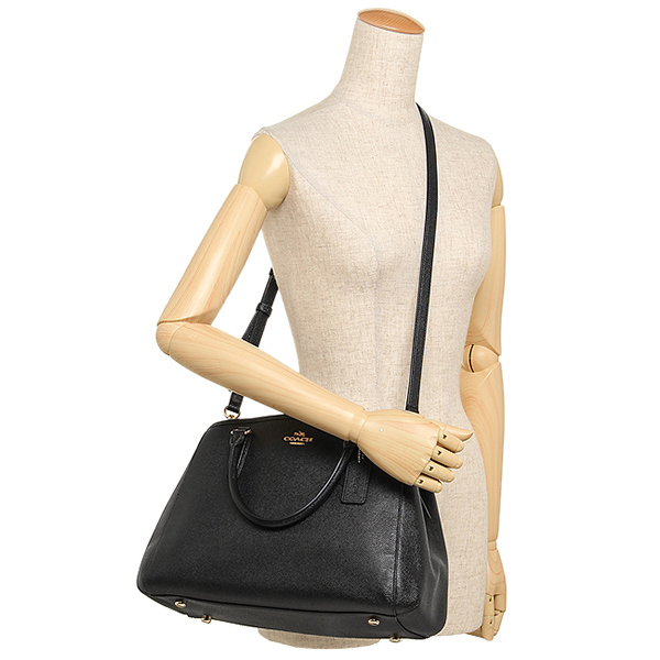 Coach Small Margot Carryall In Crossgrain Leather Black # F57527