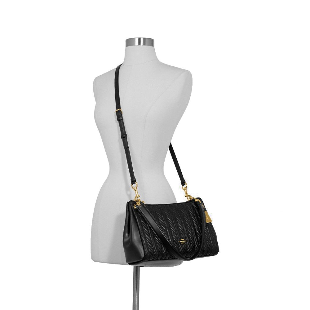 Coach Small Mia Shoulder Bag With Quilting Black # F76721