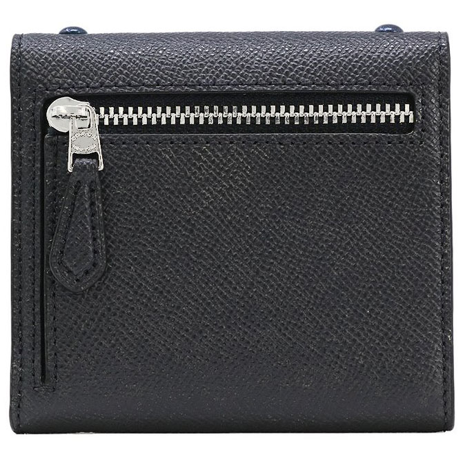 Coach Small Wallet With Rainbow Rivets Midnight Navy Blue / Silver # F31950