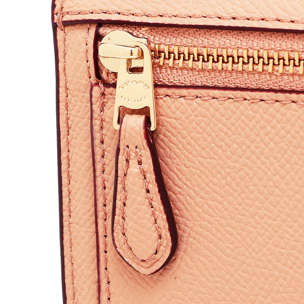 Coach Soft Wallet In Crossgrain Leather Nude Pink / Gold # F59949