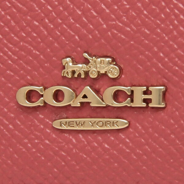 Coach Soft Wallet In Crossgrain Leather Poppy Pink # F54007