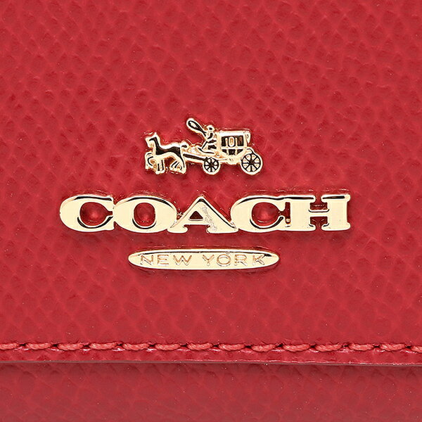 Coach Wallet In Gift Box Accordion Zip Wallet In Crossgrain Leather True Red # F54007