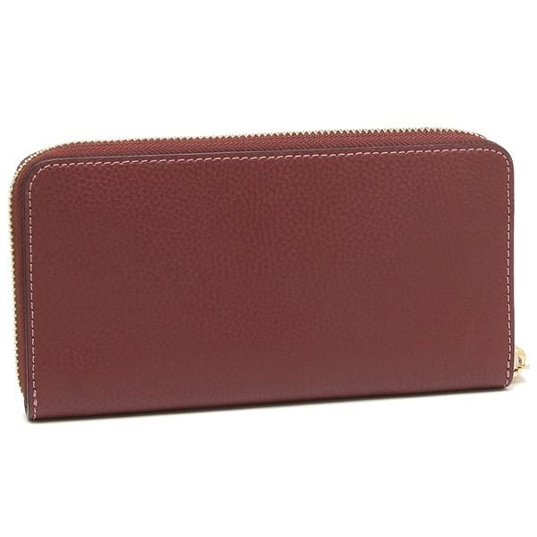 Coach Wallet In Gift Box Accordion Zip Wallet In Polished Pebble Leather Long Wallet Zip Around Wallet Wine Dark Red Purple # F16612