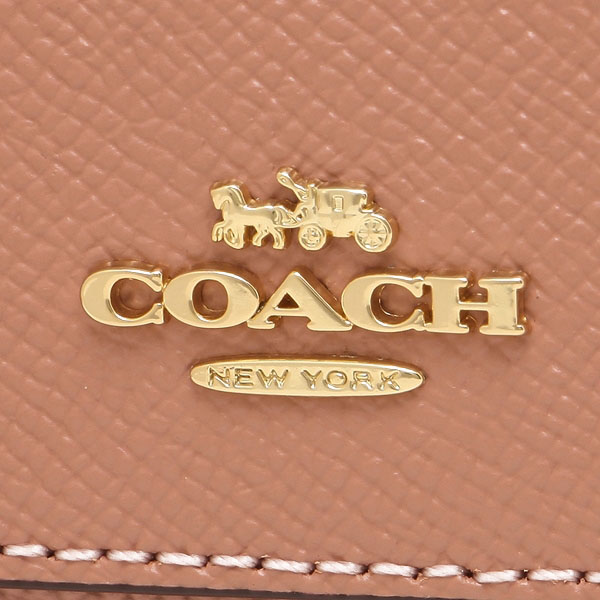 Coach Accordion Zip Wallet Melon Orange Pink # F54007