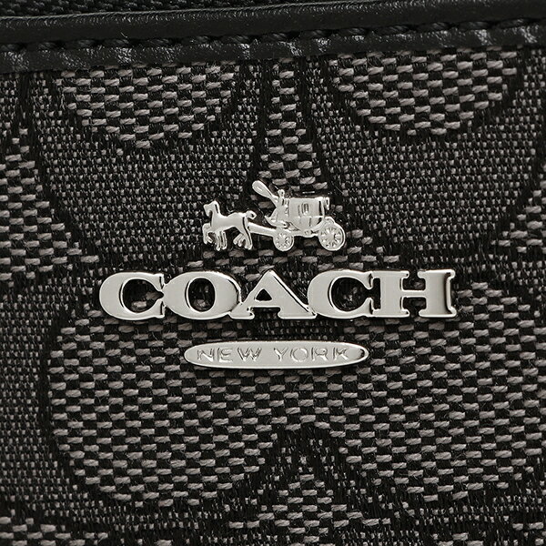 Coach Wallet In Gift Box Long Wallet Accordion Zip Wallet Black Smoke # F54633