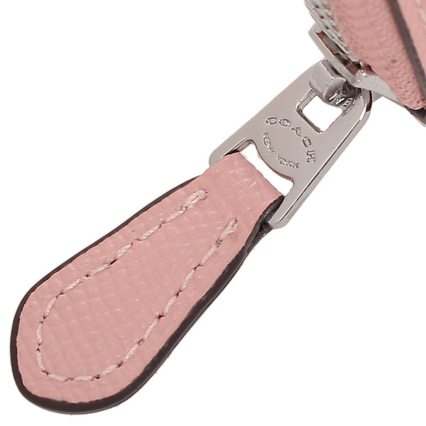 Coach Wallet In Gift Box Long Wallet Accordion Zip Wallet Carnation Pink # F54007