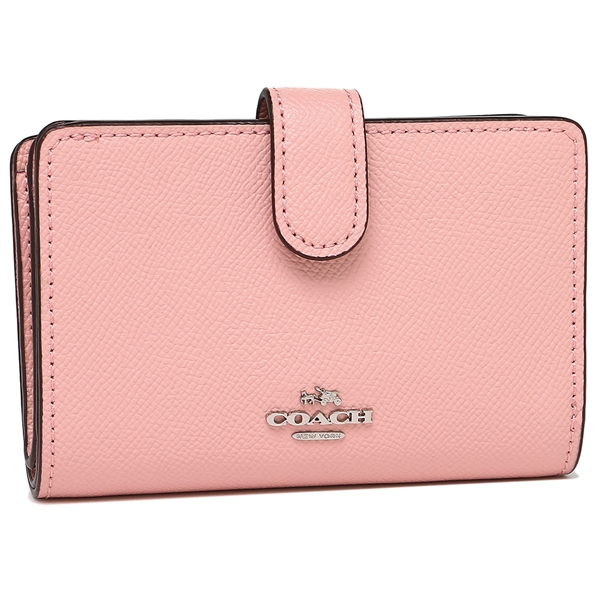 Coach Wallet In Gift Box Medium Corner Zip Wallet In Crossgrain Leather Blush Pink # F11484