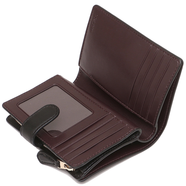 Coach Wallet In Gift Box Medium Corner Zip Wallet Medium Wallet Black / Gold # F25937