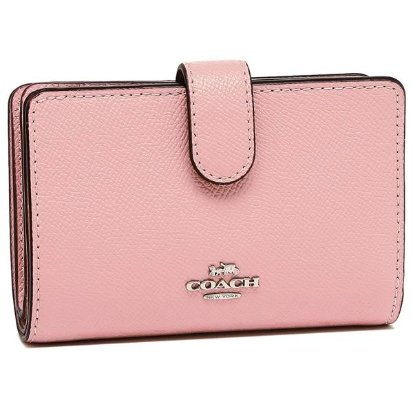 Coach Wallet In Gift Box Medium Corner Zip Wallet Petal Pink # F11484