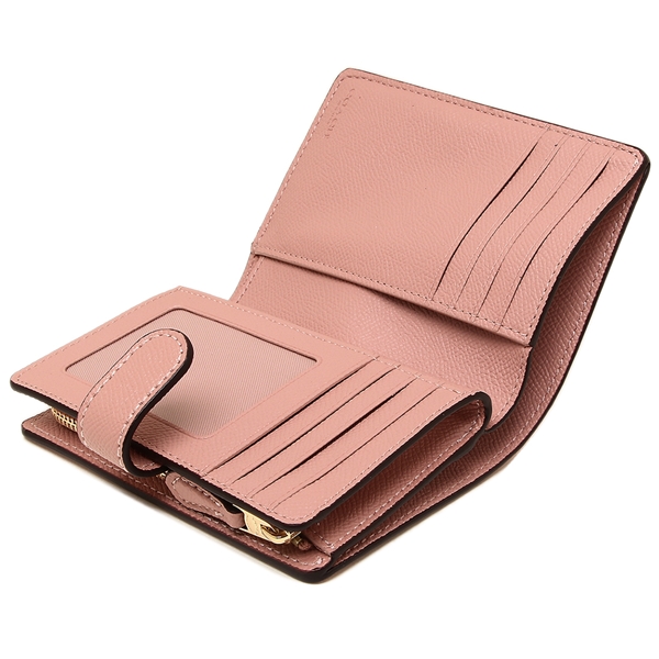 Coach Wallet In Gift Box Medium Corner Zip Wallet Pink Petal # F11484