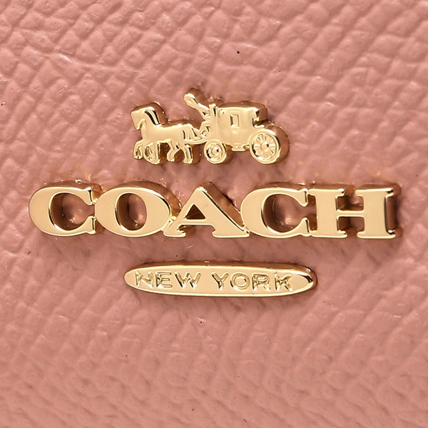 Coach Wallet In Gift Box Medium Corner Zip Wallet Pink Petal # F11484