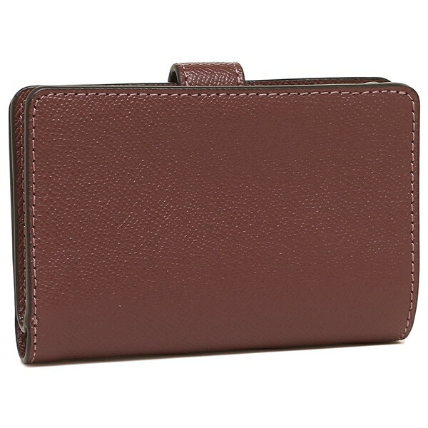 Coach Wallet In Gift Box Medium Corner Zip Wallet Wine Dark Red Purple # F11484