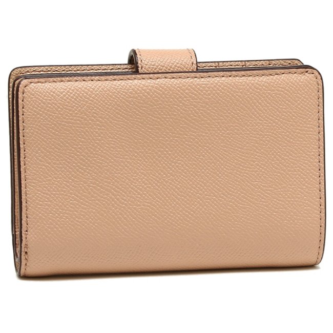 Coach Wallet In Gift Box Medium Wallet Medium Corner Zip Wallet In Crossgrain Leather Beige Nude Pink # F54010