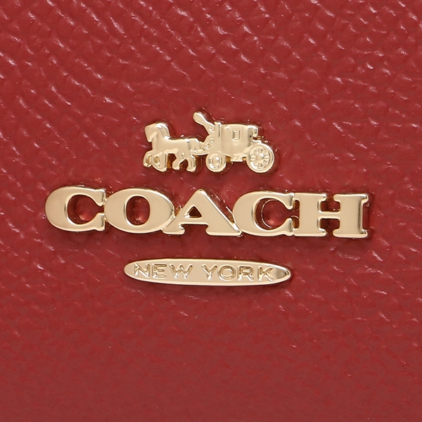 Coach Wallet In Gift Box Medium Wallet Medium Corner Zip Wallet Washed Red # F11484