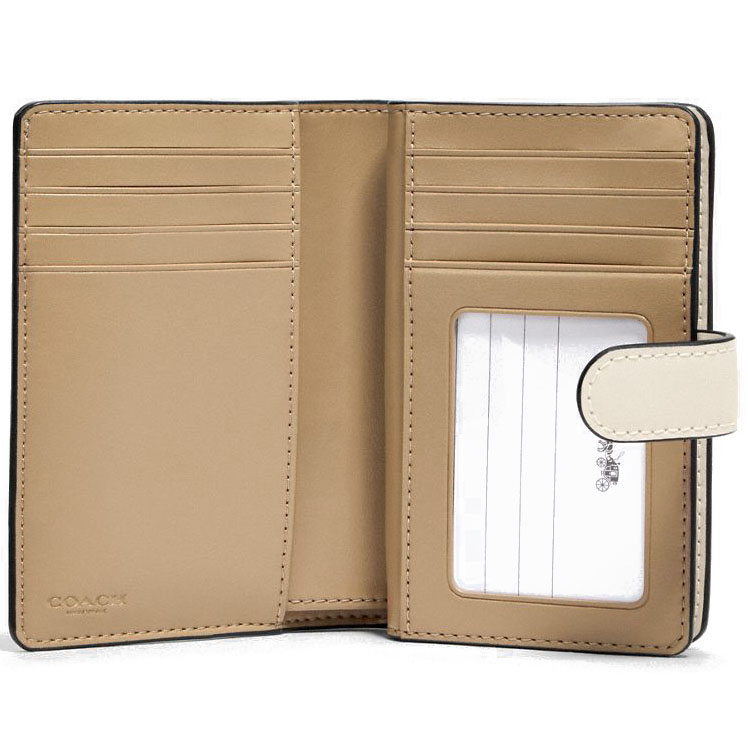Coach Wallet In Gift Box Medium Wallet Medium Corner Zip Wallet With Rose Bouquet Print Chalk Off White # 91750