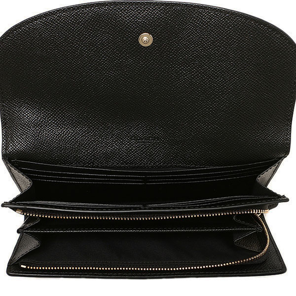 Coach Wallet In Gift Box Slim Envelope Wallet In Crossgrain Leather Black # F54009
