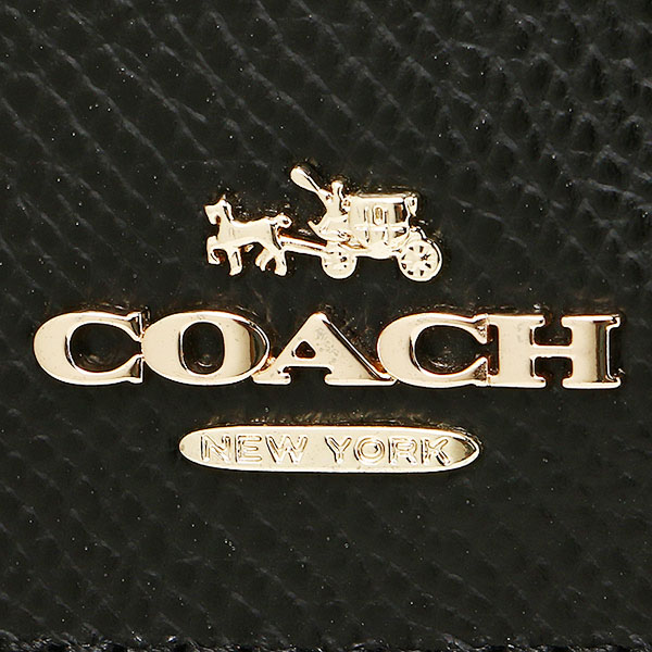 Coach Wallet In Gift Box Slim Envelope Wallet In Crossgrain Leather Black # F54009