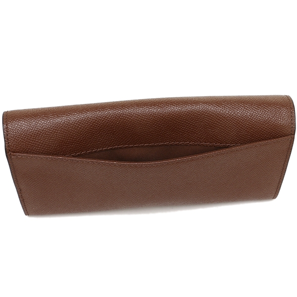 Coach Long Wallet Slim Envelope Wallet In Crossgrain Leather Saddle Brown 2 # F54009