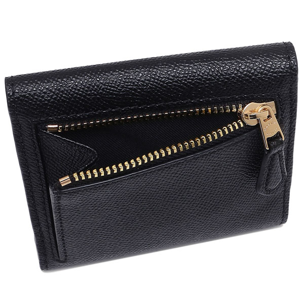 Coach Wallet In Gift Box Small Wallet In Crossgrain Leather Midnight Navy Dark Blue # F87588