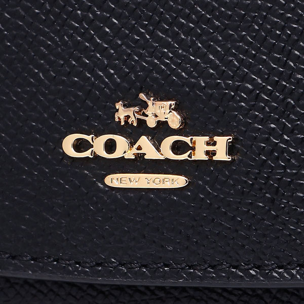 Coach Wallet In Gift Box Small Wallet In Crossgrain Leather Midnight Navy Dark Blue # F87588