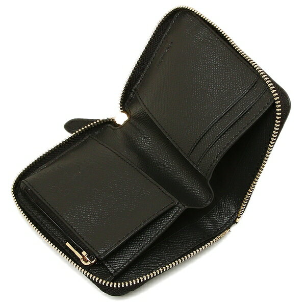 Coach Wallet In Gift Box Small Wallet Small Zip Around Wallet Black # F24808