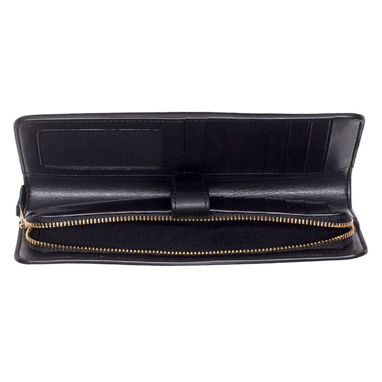 Coach Wallet In Gift Box Smooth Wallet Black # 68399