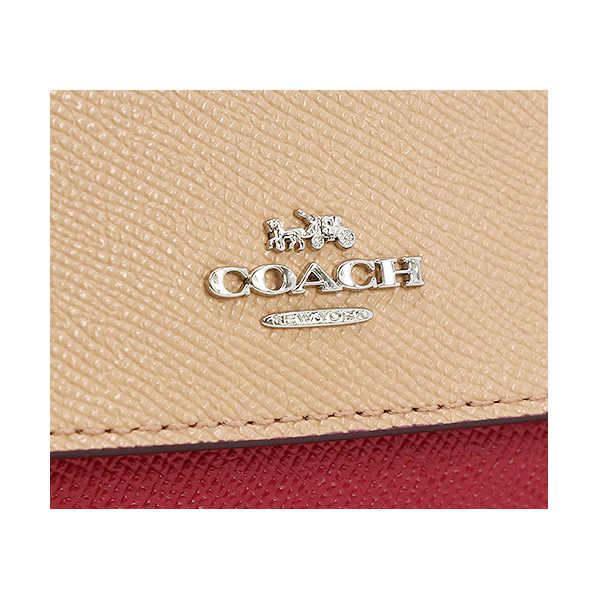 Coach Wallet In Gift Box Soft Wallet In Colorblock Pink Multi / Silver # F29938