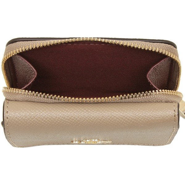 Coach Small Trifold Wallet Taupe Nude Beige # 37968