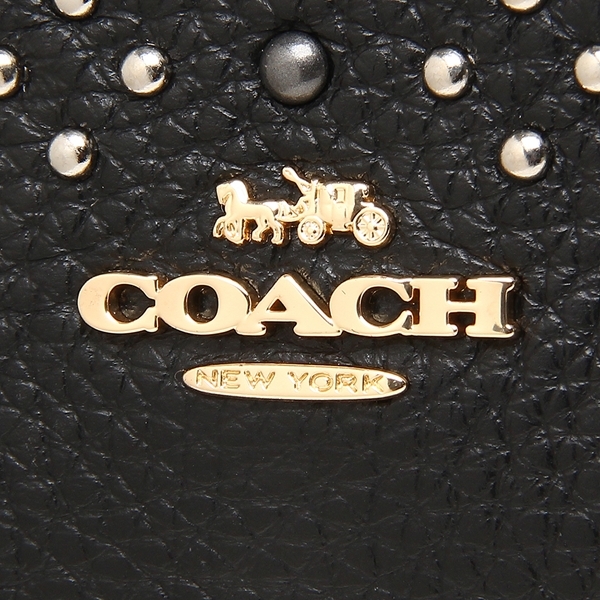 Coach Trifold Studded Small Wallet Brown Black # F31969