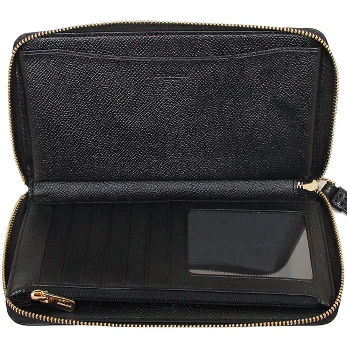 SpreeSuki - Coach Large Phone Wallet Wristlet Black # F73413