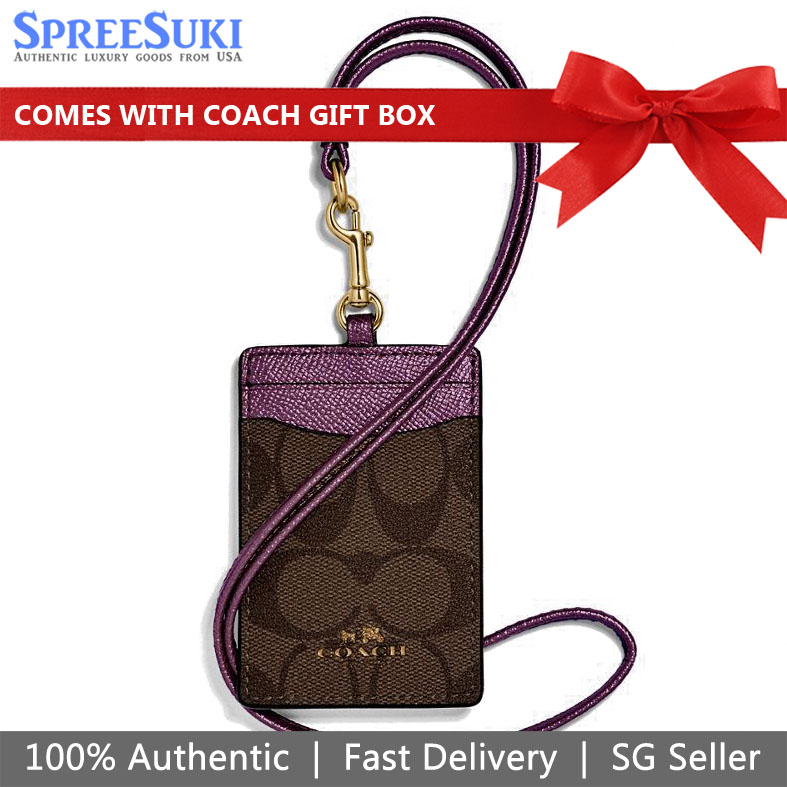 Coach Wristlet In Gift Box Small Wristlet Corner Zip Wristlet In Signature Leather Oxblood # F58034