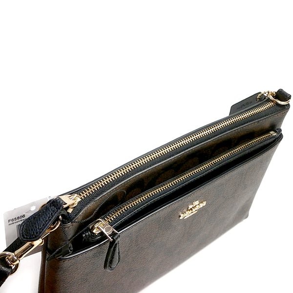 Coach Wristlet In Pop Up Pouch In Signature Gold / Brown / Black # F65806