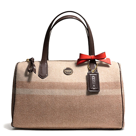 coach signature stripe satchel