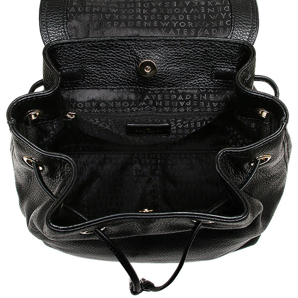 Kate Spade Backpack Mulberry Street Small Breezy Leather Backpack Black # WKRU3939
