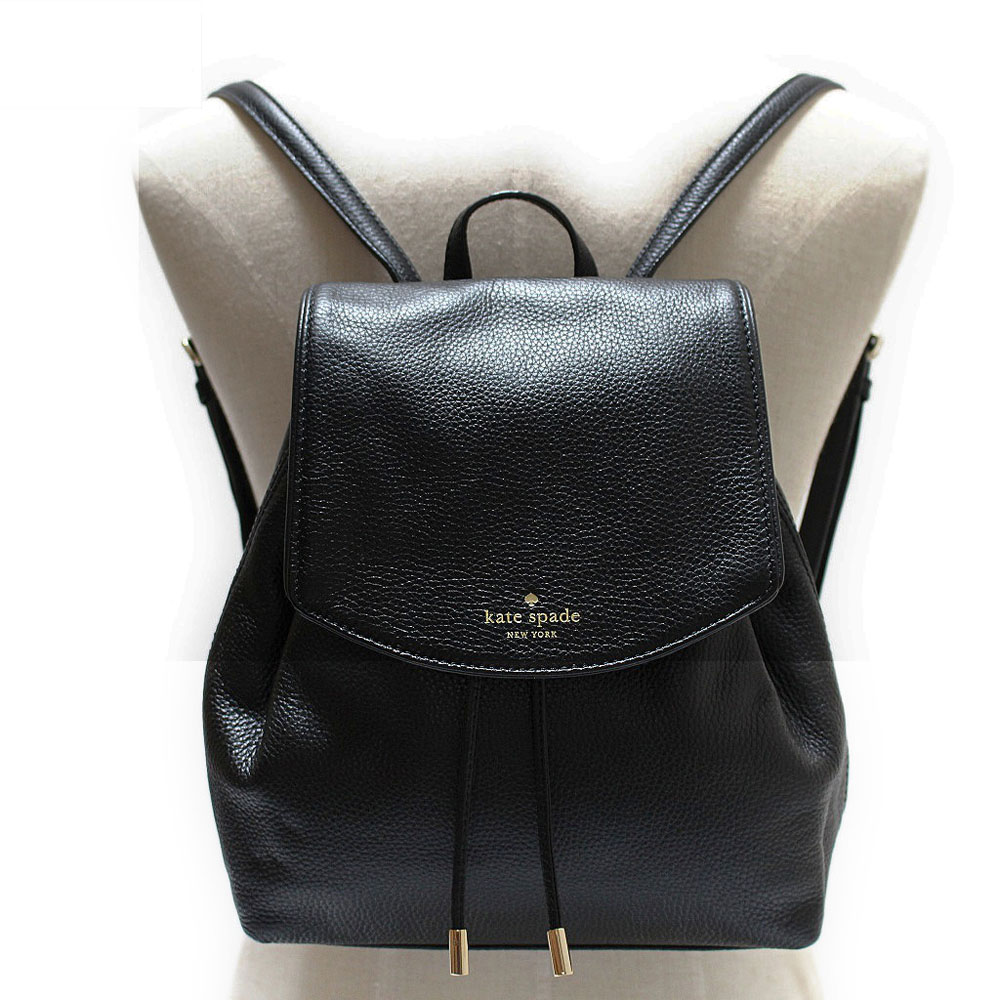 Kate Spade Backpack Mulberry Street Small Breezy Leather Backpack Black # WKRU3939