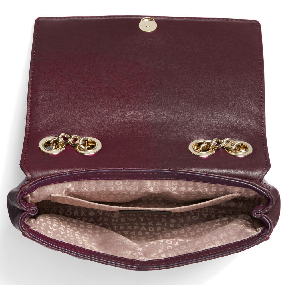 Kate Spade Crossbody Bag In Gift Box Briar Lane Quilted Mini Emelyn Deep Plum Purple # WKRU5572