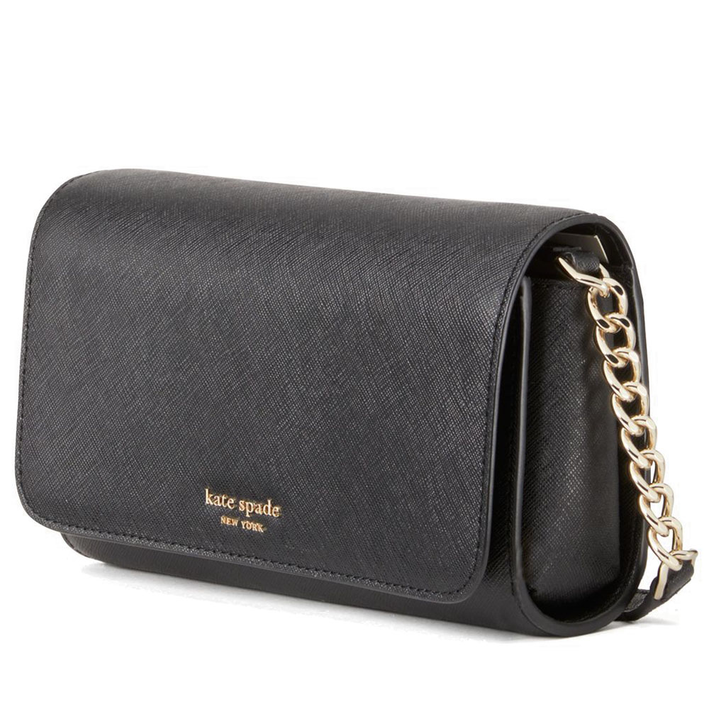 Kate Spade Crossbody Bag In Gift Box Cameron Small Flap Crossbody Black # WLRU5433