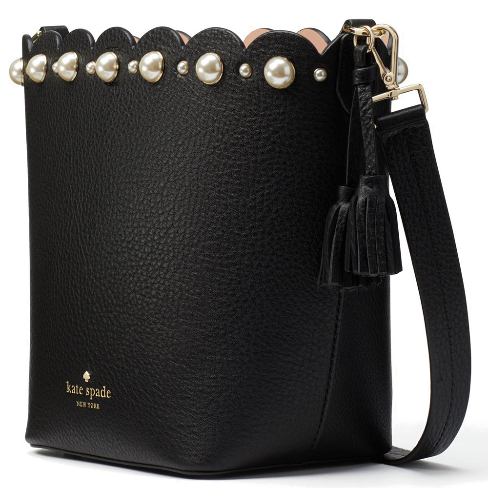 Kate Spade Crossbody Bag In Gift Box Hayes Street Vanessa Pearl Black # PXRUA087