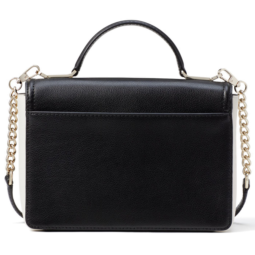 Kate Spade Crossbody Bag In Gift Box Patterson Drive Medium Maisie Black / Cement # WKRU5768
