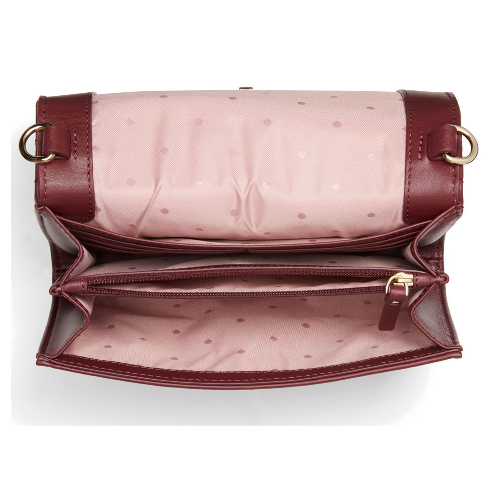 Kate Spade Crossbody Bag In Gift Box Reese Park Wyn Cherrywood # PXRU9225