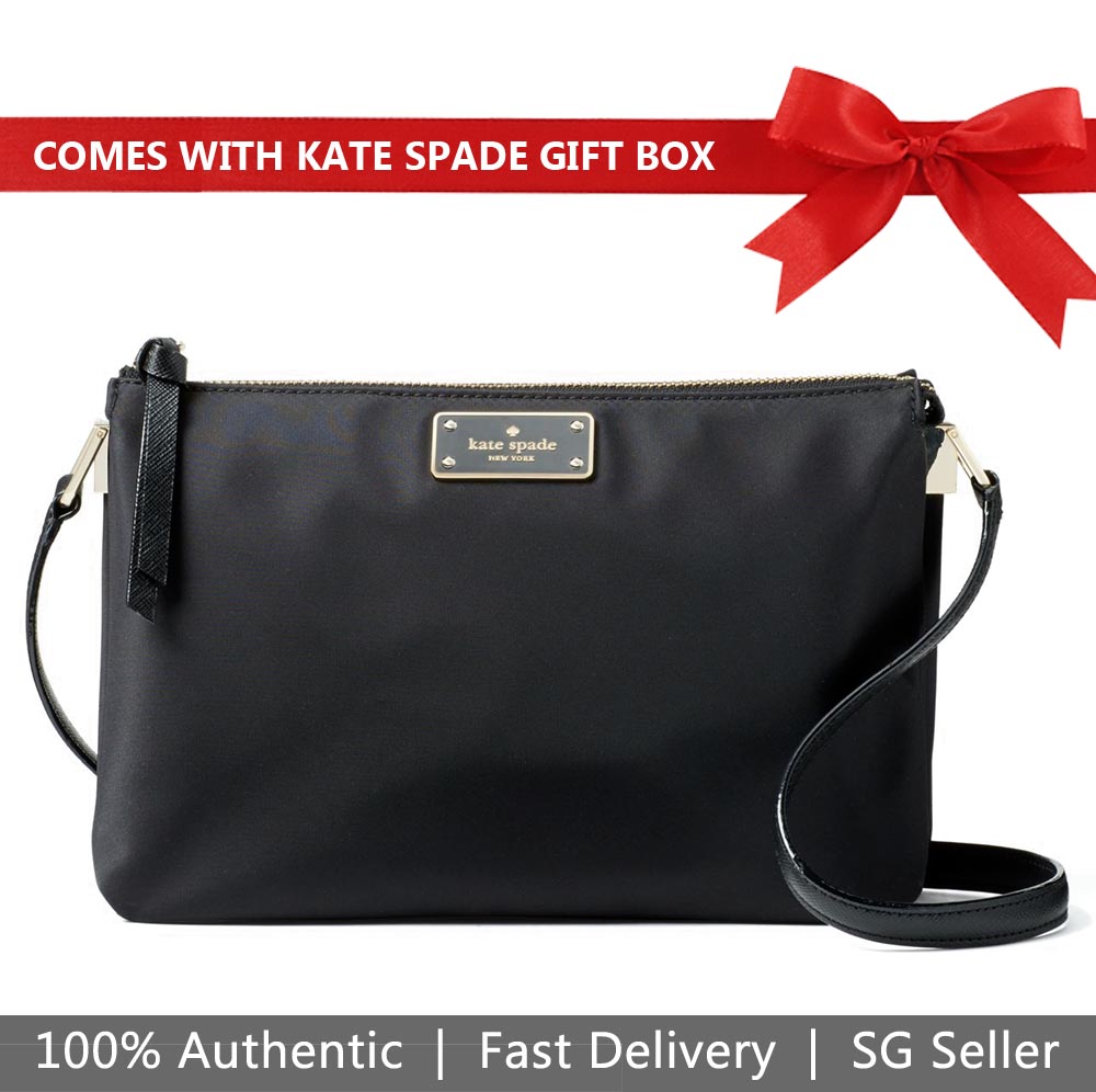 Kate Spade Crossbody Bag In Gift Box Wilson Road Madelyne Black # WKRU4920